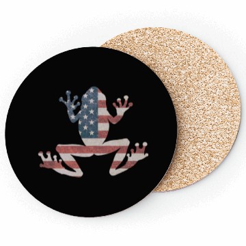 Discover Frog American Flag Pride 4th Of July Frog Lover Coasters