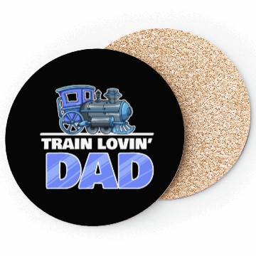 Discover Railroad Train Lovers Dad Father's Day Gift Coasters
