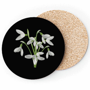 Discover Flower Spring Snowdrop White - Gift Idea Coasters