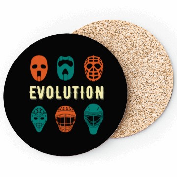 Discover Ice Hockey Goalie Mask Evolution Player Coach Gift Coasters