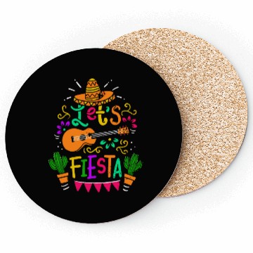 Discover Cinco De Mayo Cactus Sombrero Fiesta Guitar Funny Coasters