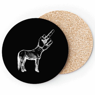 Discover Unicorn Middle Finger Original Nerd Coasters