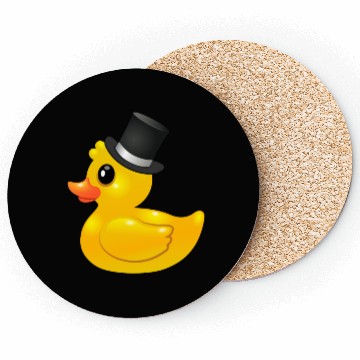 Discover Yellow rubber Duck with topper - Like a sir Coasters