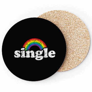 Discover Single Gay Pride Retro Rainbow for Guys Lesbians Coasters