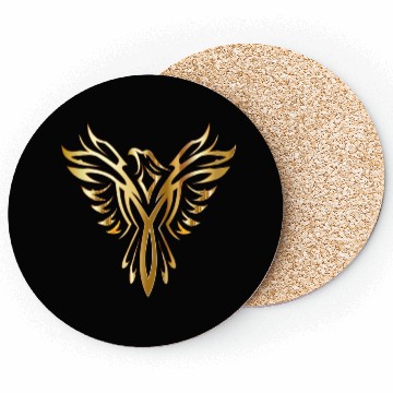 Discover Golden Phoenix Bird Coasters