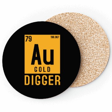 Discover Gold Au Periodic Table Elements Coasters