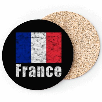 Discover France French Flag Vintage Coasters