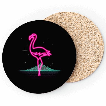 Discover Retro Flamingo Gift Idea Coasters