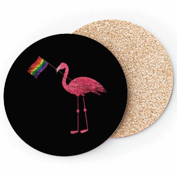 Discover Flamingo Rainbow Coasters