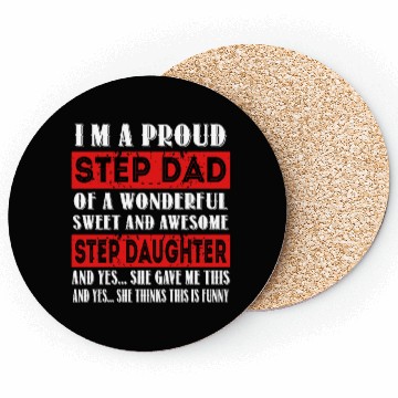 Discover Funny Step Dad Coasters Fathers Day Gift Step Daughte
