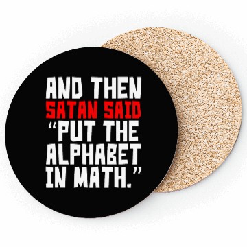 Discover Math Alphabet Humor Coasters
