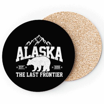 Discover Alaska - The Last Frontier Grizzly Bear Souvenir Coasters
