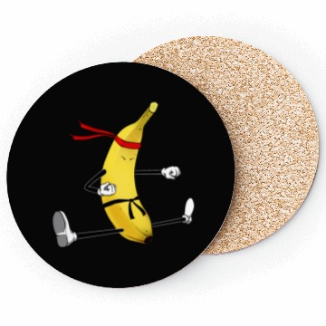 Discover Banana Split Funny Yellow Ripen Fruit Coasters