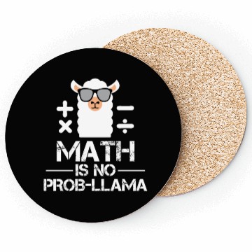 Discover Math is no prob-llama Back to school Llama Coasters
