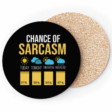 Discover Funny Sarcastic Weather Graphic Coasters