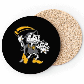 Discover The grim reaper Coasters funny the grim rapper