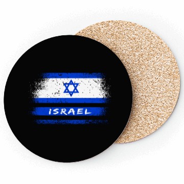 Discover Israel Vintage Flag / Gift Jerusalem Coasters