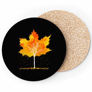 Discover Maple Leaf Autumn Orange Fall Leaves Coasters