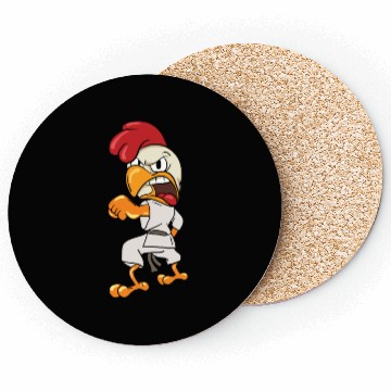Discover Ninja Chicken Karate Fencing Martial Arts Coasters