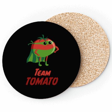 Discover Team Tomato Vegetable vegan veggie Gardening Coasters