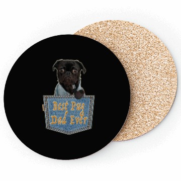 Discover Daddy Pug; The Best Pug Dad Ever Coasters