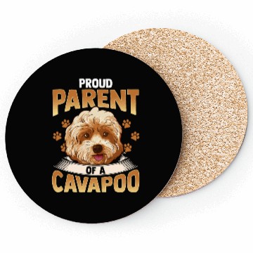 Discover Cavapoo Dog Cavoodle Dogs Poodle Cute Puppy Gift Coasters