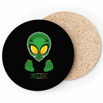 Discover Funny Alien Italian Italy Coasters
