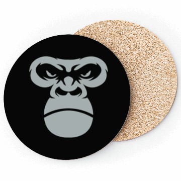 Discover Big Gorilla Face Silverback Monkey Ape Gift Coasters