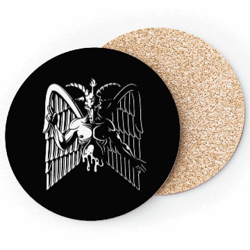 Discover Dark Goat Baphomet - Satanic Lucifer Beelzebub Coasters