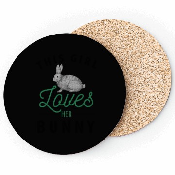 Discover Girl Loves Her Bunny Rabbit Easter Womens Coasters