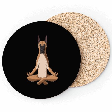 Discover Yoga Great Dane Dog Coasters