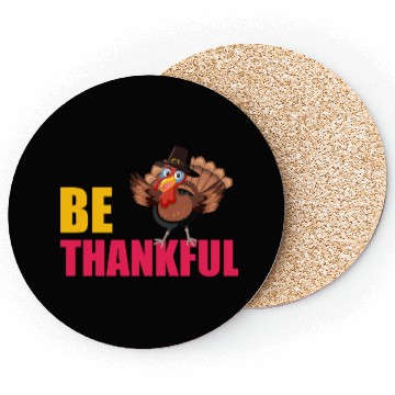 Discover Be Thankful Thanksgiving Turkey Coasters