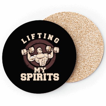 Discover Lifting My Spirits Funny Weightlifting Gym Meme Coasters