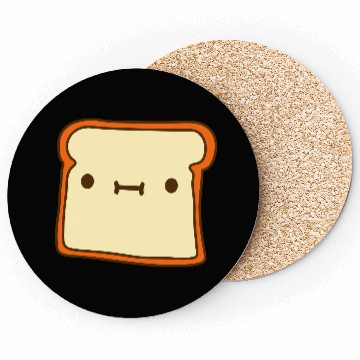 Discover toast bread slice bun sweet cute Coasters