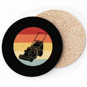 Discover Lawn Mowing Lawn Mower Vintage Retro Coasters