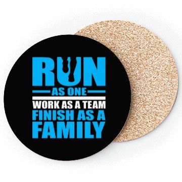 Discover Runner Gift Idea Run as One Work as a Team Finish Coasters