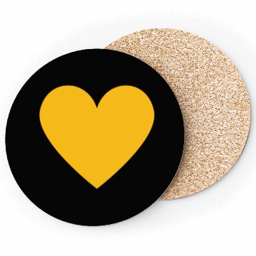 Discover yellow heart song Coasters