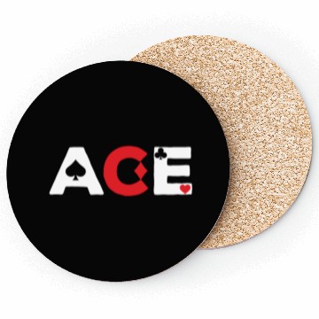 Discover Cool Ace Poker Card Poker Players gift Coasters