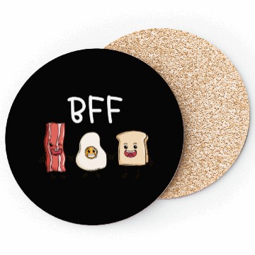 Discover Fried egg bacon and toast best friends forever Coasters