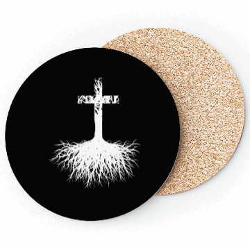Discover Nature Cross Christian Design Coasters