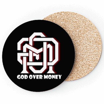 Discover God Over Money Coasters