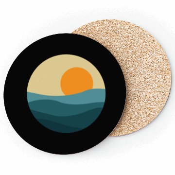 Discover Waves Sun Circle Coasters