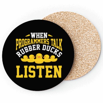 Discover Computer Science Programmer Developer Rubber Duck Coasters