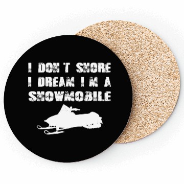 Discover Winter Snowmobile Engine Skiing Funny Fast Gift Coasters