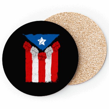 Discover Raised Fists For Puerto Rico - Boricua Flag Coasters