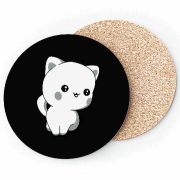 Discover kitten chibi kawaii Coasters