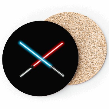 Discover Red and Blue Dueling Crossed Lightsabers Coasters