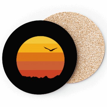 Discover Sunset Bird Silhouette Sun Coasters