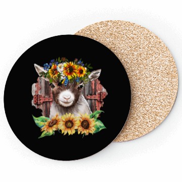 Discover Sunflower Goat Coasters