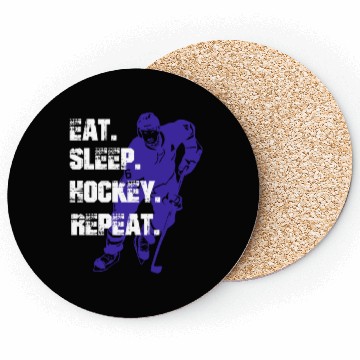 Discover EAT SLEEP HOCKEY REPEAT Coasters